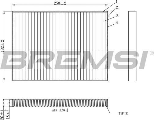 Bremsi FC0936C - Фильтр воздуха в салоне autodnr.net