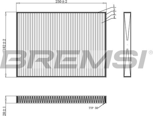 Bremsi FC0936 - Фільтр, повітря у внутрішній простір autocars.com.ua