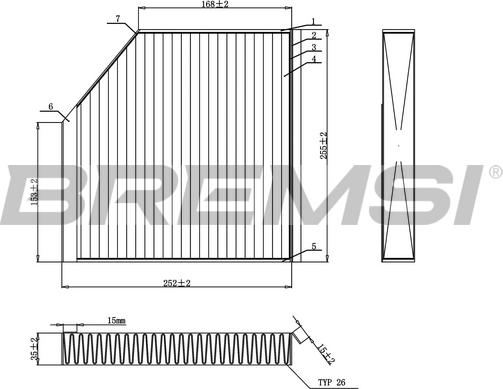 Bremsi FC0939C - Фільтр, повітря у внутрішній простір autocars.com.ua