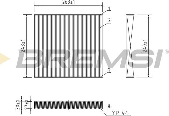 Bremsi FC0941A - Фільтр, повітря у внутрішній простір autocars.com.ua