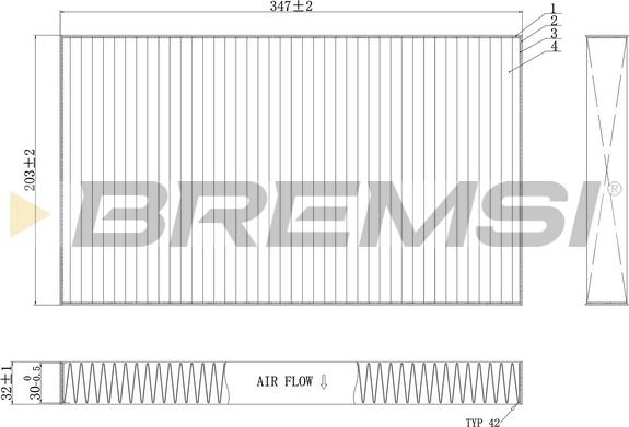Bremsi FC0954C - Фильтр воздуха в салоне autodnr.net