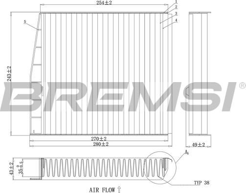 Bremsi FC0976 - Фильтр воздуха в салоне autodnr.net