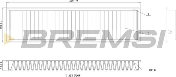 Bremsi FC0986 - Фильтр воздуха в салоне autodnr.net