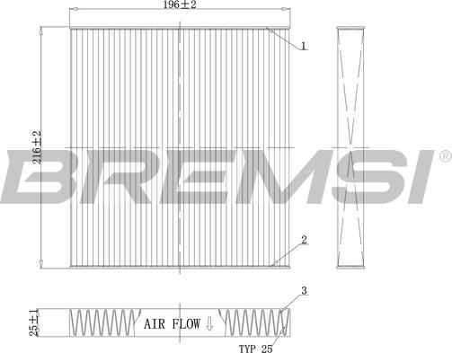 Bremsi FC0988C - Фільтр, повітря у внутрішній простір autocars.com.ua