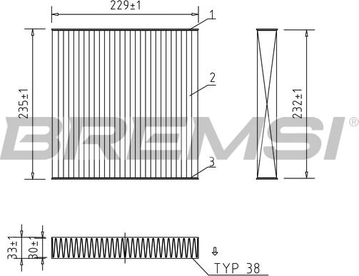 Bremsi FC1325 - Фільтр, повітря у внутрішній простір autocars.com.ua