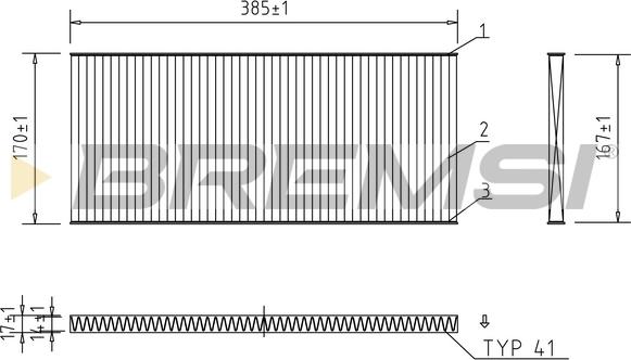 Bremsi FC1330C - Фильтр воздуха в салоне autodnr.net