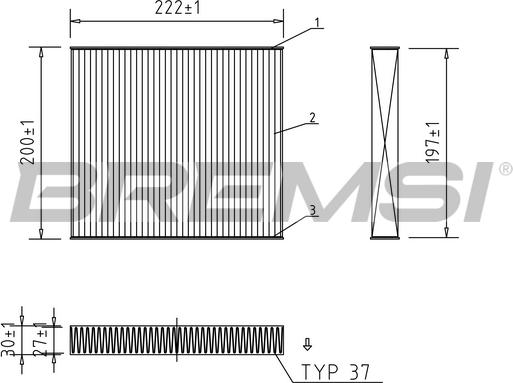 Bremsi FC1337 - Фільтр, повітря у внутрішній простір autocars.com.ua