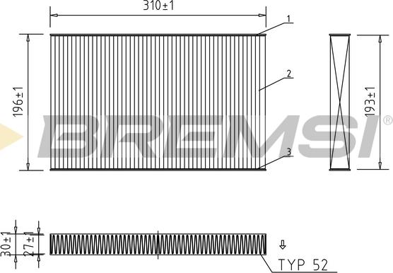 Bremsi FC1549 - Фильтр воздуха в салоне autodnr.net