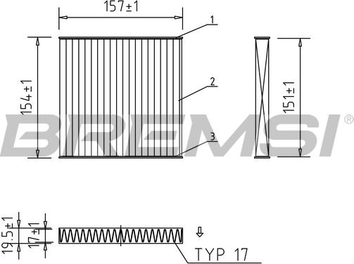 Bremsi FC1911C - Фільтр, повітря у внутрішній простір autocars.com.ua