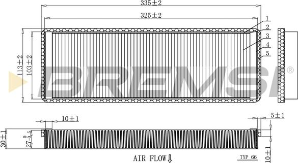 Bremsi FC1915 - Фільтр, повітря у внутрішній простір autocars.com.ua