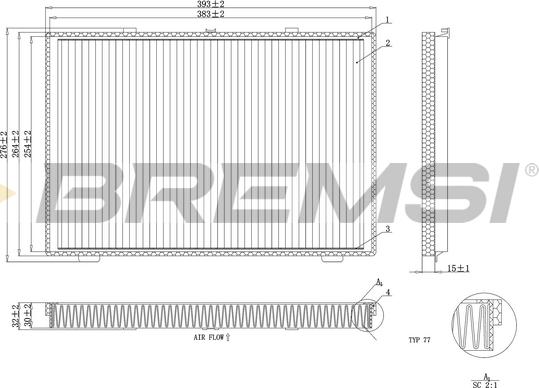 Bremsi FC1946 - Фільтр, повітря у внутрішній простір autocars.com.ua