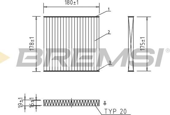 Bremsi FC2519C - Фильтр воздуха в салоне autodnr.net