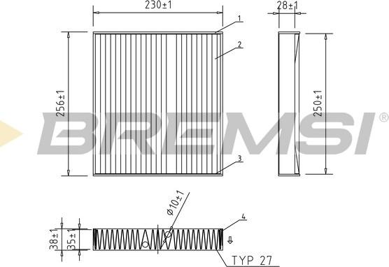 Bremsi FC2553C - Фильтр воздуха в салоне autodnr.net