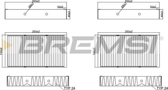 Bremsi FC2555C - Фильтр воздуха в салоне autodnr.net