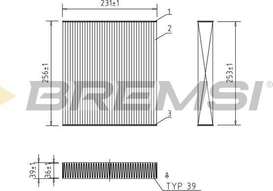 Bremsi FC2562A - Фильтр воздуха в салоне autodnr.net