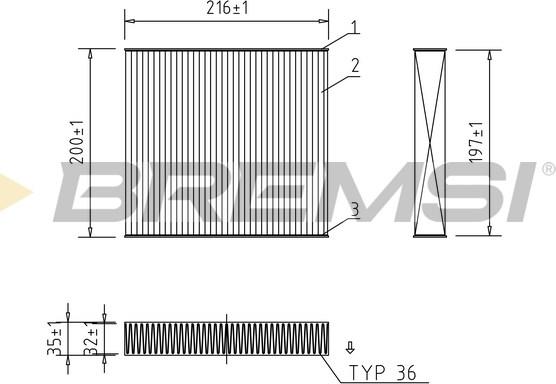 Bremsi FC2572 - Фильтр воздуха в салоне autodnr.net