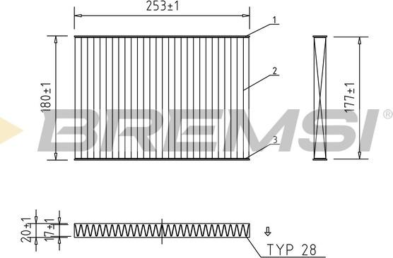 Bremsi FC2587C - Фільтр, повітря у внутрішній простір autocars.com.ua