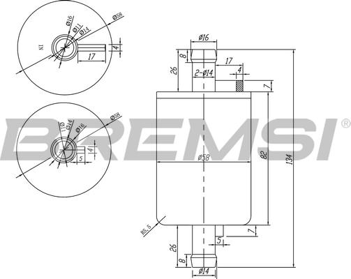 Bremsi FE0037 - Топливный фильтр autodnr.net