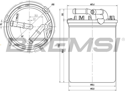 Bremsi FE0043 - Паливний фільтр autocars.com.ua