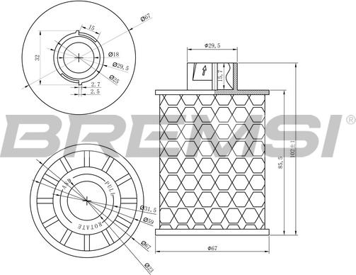 Bremsi FE0150 - Паливний фільтр autocars.com.ua