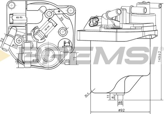 Bremsi FE0223 - Паливний фільтр autocars.com.ua