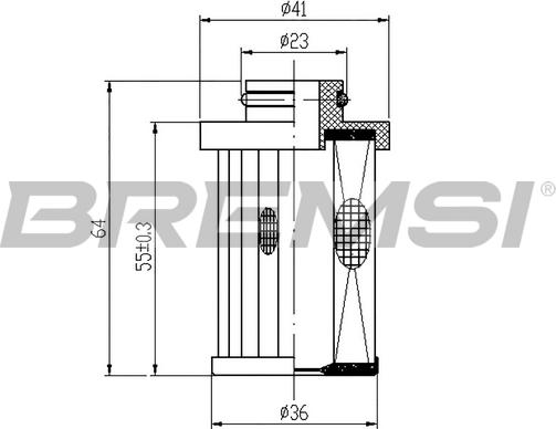 Bremsi FE0331 - Паливний фільтр autocars.com.ua