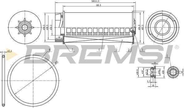 Bremsi FE0334 - Паливний фільтр autocars.com.ua
