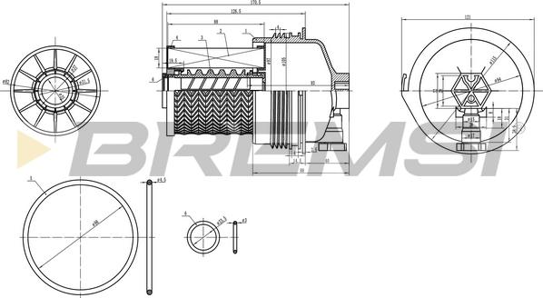 Bremsi FE0361 - Паливний фільтр autocars.com.ua