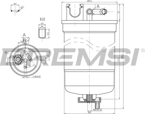 Bremsi FE0369 - Паливний фільтр autocars.com.ua