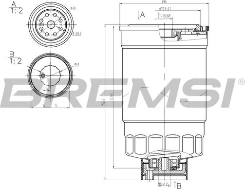 Bremsi FE0379 - Паливний фільтр autocars.com.ua