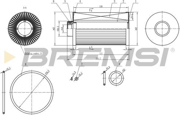 Bremsi FE0763 - Паливний фільтр autocars.com.ua