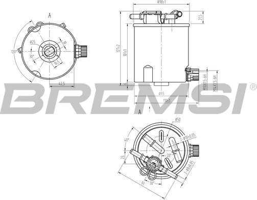 Bremsi FE0782 - Паливний фільтр autocars.com.ua
