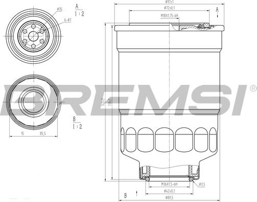 Bremsi FE0799 - Паливний фільтр autocars.com.ua