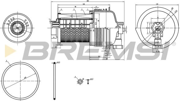 Bremsi FE0804 - Паливний фільтр autocars.com.ua