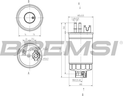 Bremsi FE0812 - Паливний фільтр autocars.com.ua