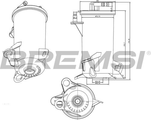 Bremsi FE0813 - Паливний фільтр autocars.com.ua