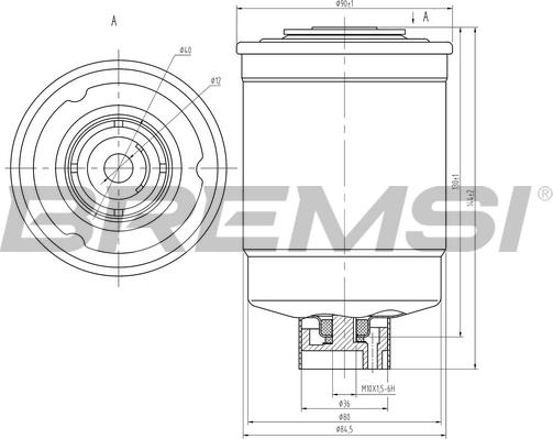 Bremsi FE0814 - Паливний фільтр autocars.com.ua