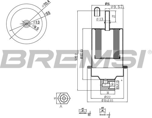 Bremsi FE1317 - Паливний фільтр autocars.com.ua