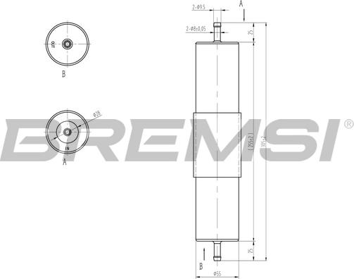 Bremsi FE1318 - Паливний фільтр autocars.com.ua