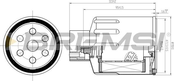 Bremsi FE1500 - Топливный фильтр autodnr.net