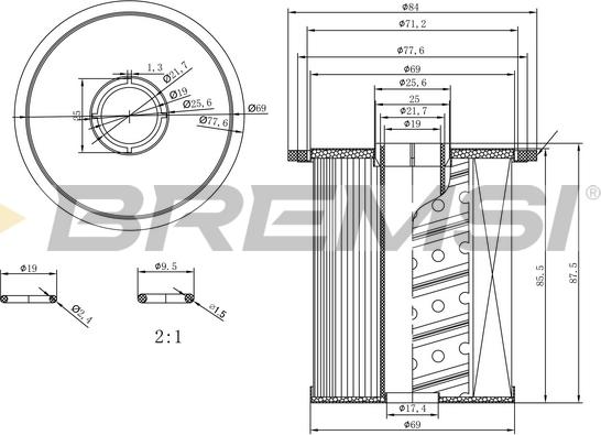 Bremsi FE1846 - Паливний фільтр autocars.com.ua