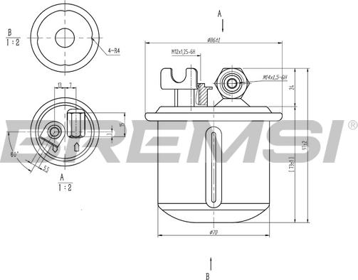 Bremsi FE1883 - Паливний фільтр autocars.com.ua