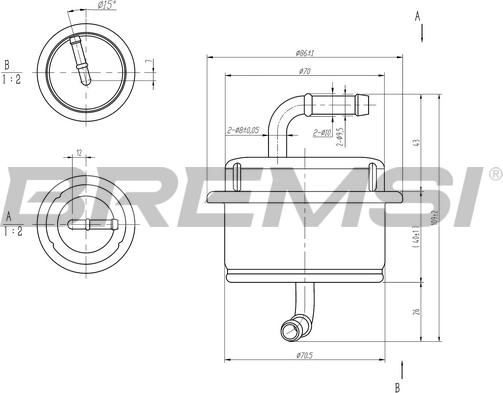 Bremsi FE1893 - Паливний фільтр autocars.com.ua