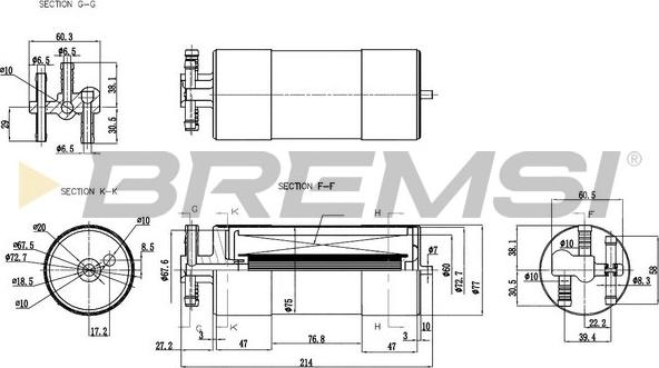 Bremsi FE2349 - Паливний фільтр autocars.com.ua