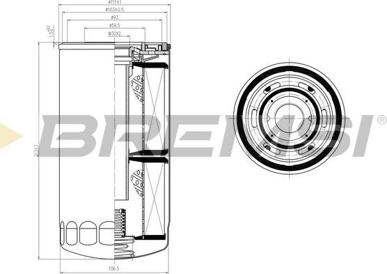 Bremsi FL0739 - Масляный фильтр autodnr.net