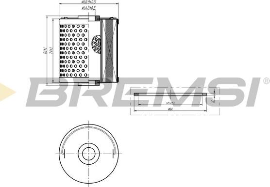 Bremsi FL1395 - Масляний фільтр autocars.com.ua