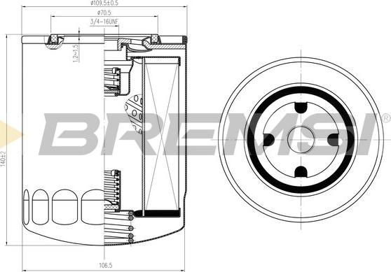 Bremsi FL1424 - Масляный фильтр autodnr.net