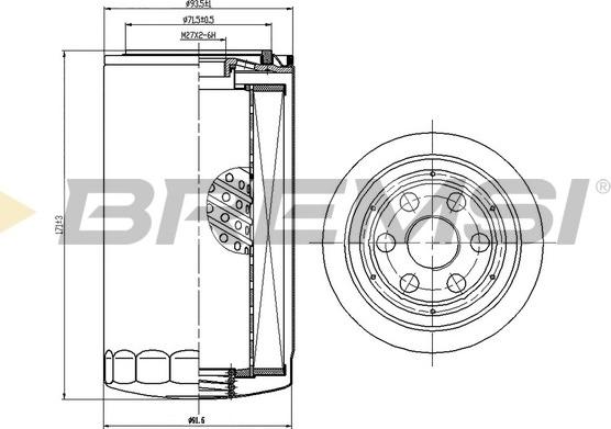 Bremsi FL1430 - Масляний фільтр autocars.com.ua