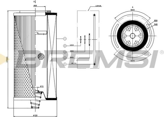 Bremsi FL1736 - Масляний фільтр autocars.com.ua