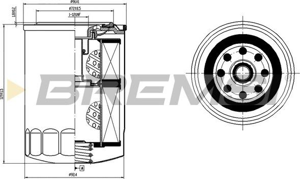 Bremsi FL1756 - Масляний фільтр autocars.com.ua